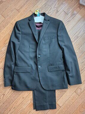 Joseph Abboud Boys 16H Black Suit Pants Jacket Blazer Wedding